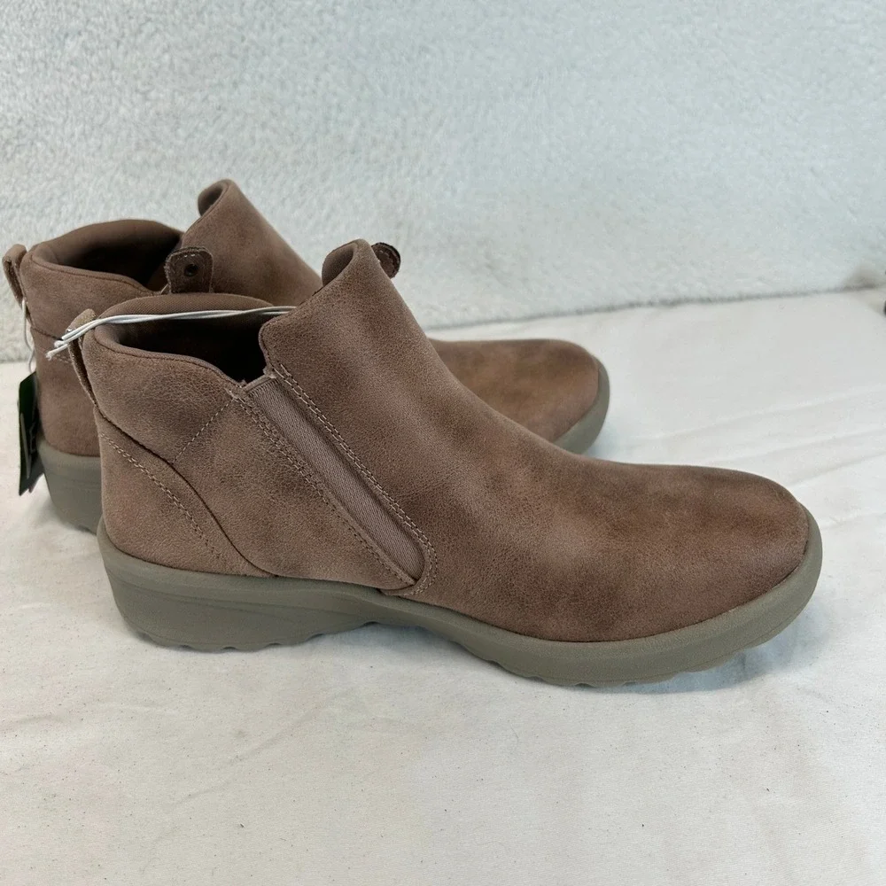 Skechers On-the-GO Joy Savvy Mushroom Brown Vegan Ankle Boots Mens 7‎ New